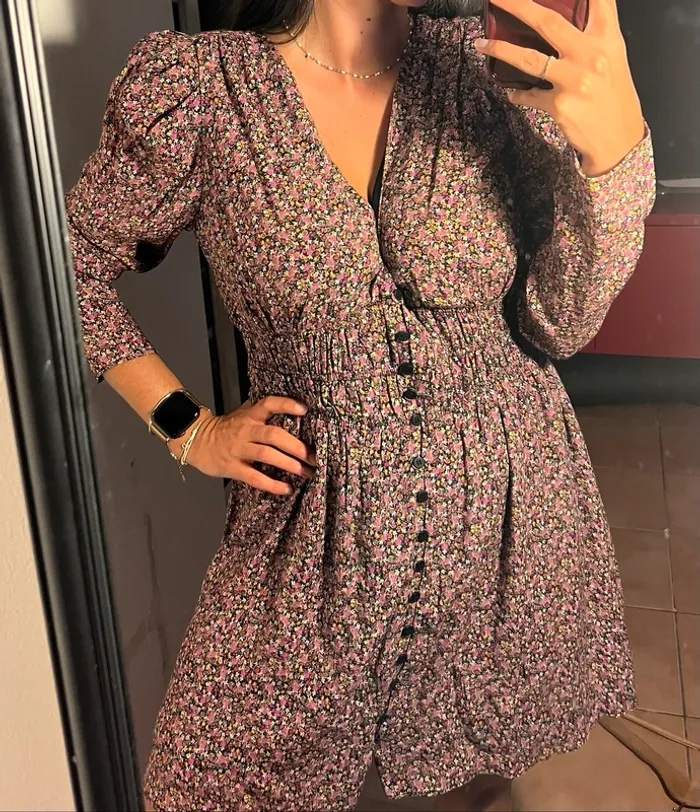 Superbe robe parisienne fleurie chic - M - neuve - Zara - photo numéro 2