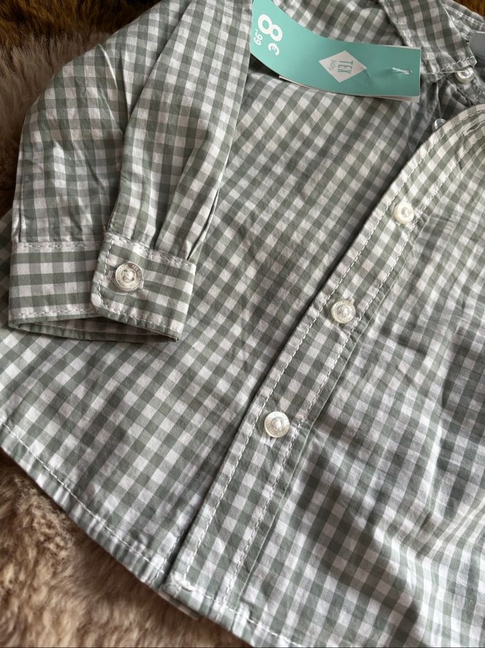 Chemise vichy verte TEX t.9m - photo numéro 3