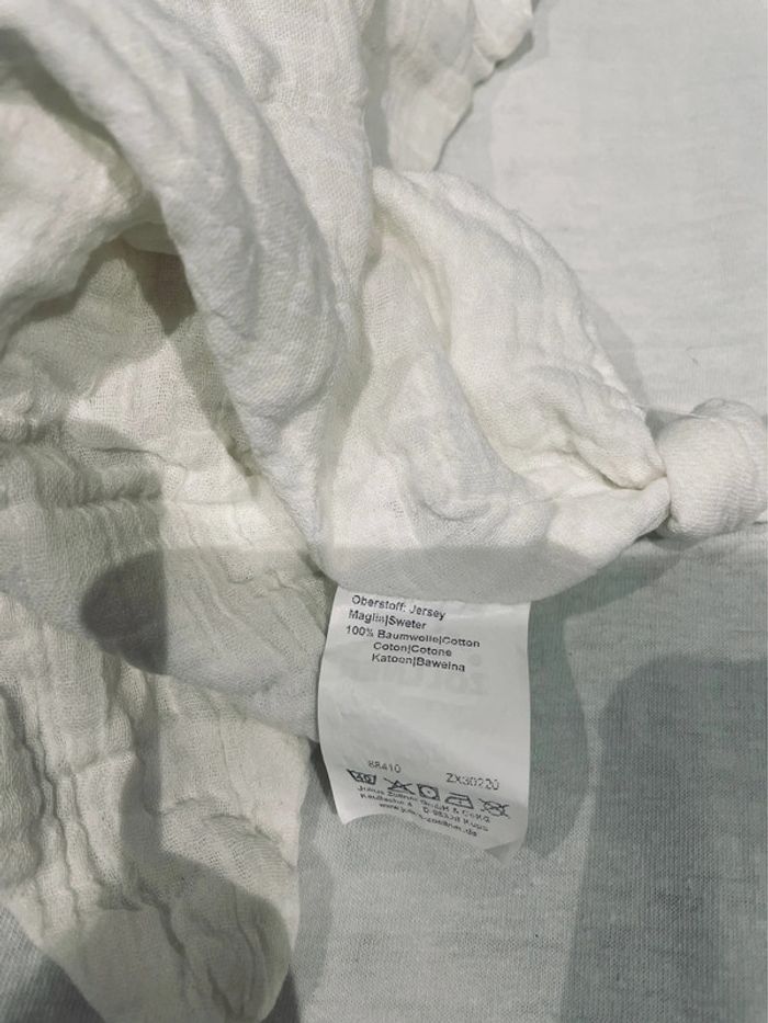 Lot de 2 Doudous blancs mousseline forme étoile - photo numéro 4