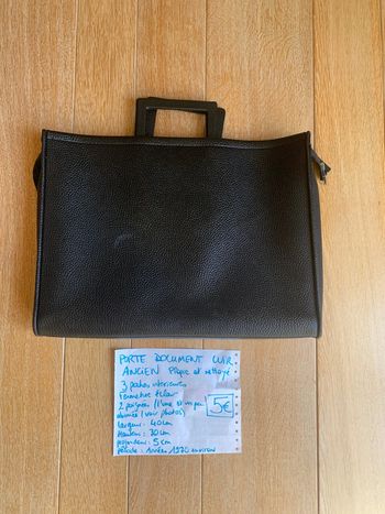 Sacoche vintage simili cuir noir