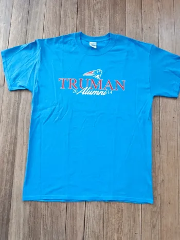 T-shirt imprimé us football universitaire Patriots Truman alumni 2014 - L