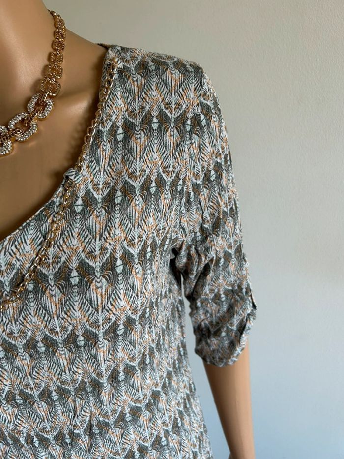 Blouse imprimée à manches courtes Armand Thiery taille 36 bon état - photo numéro 6