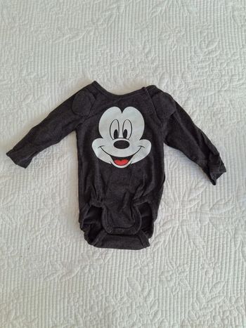 Body bodie bébé gris H&M taille 1 a 2 mois mickey disney