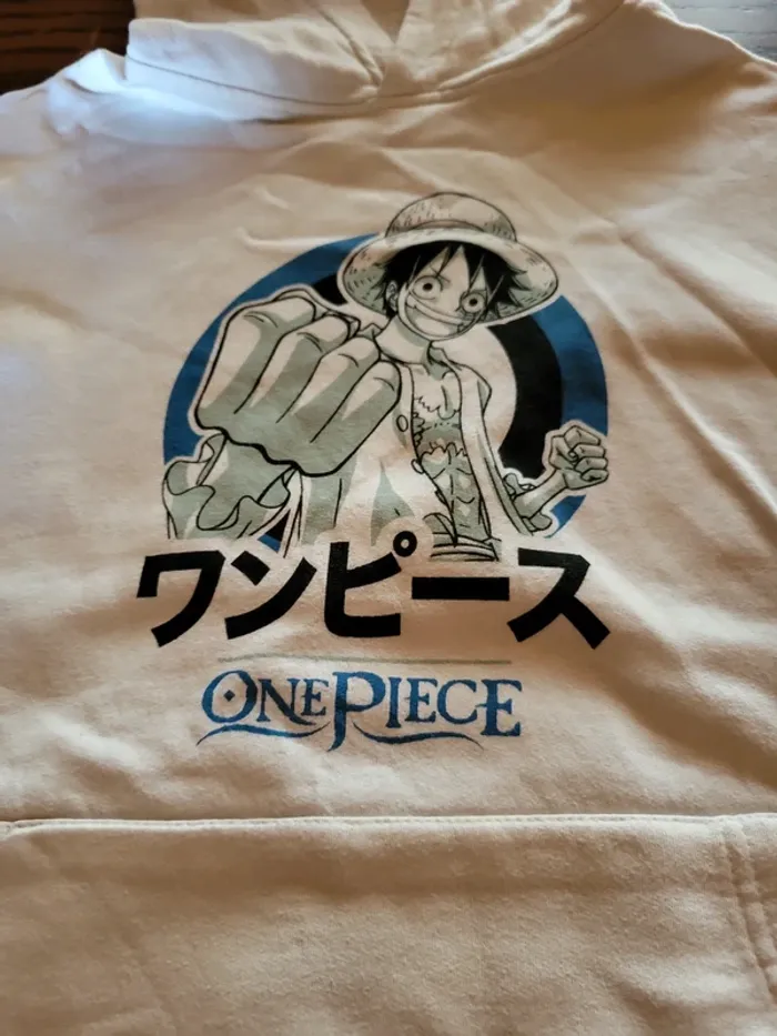 Sweat a capuche blanc One piece - photo numéro 2