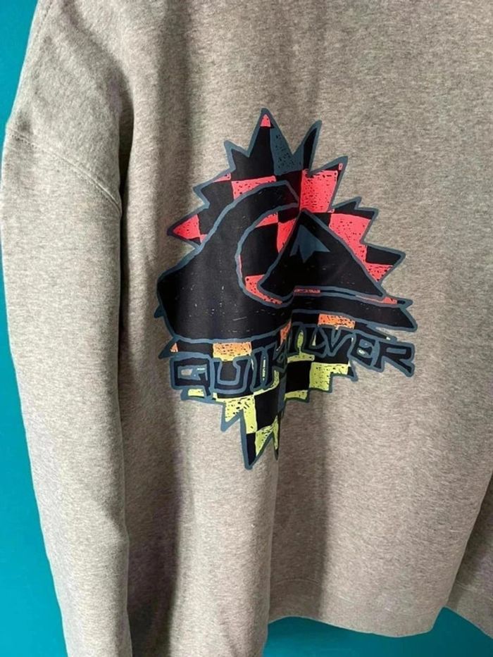 Sublime sweat zippé à capuche QuickSilver 14 ans - photo numéro 3