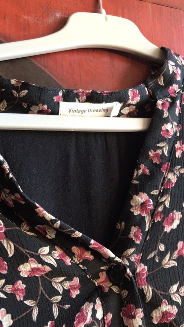 Robe chic fleuris marque vintage dressing taille M/L - photo numéro 4