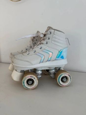 Patin à roulettes enfant QUAD 100 JR blanc holographic