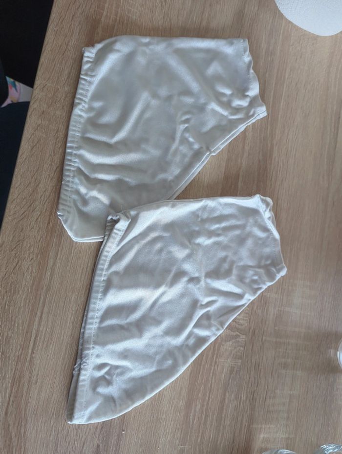 Protège patins blanc satin