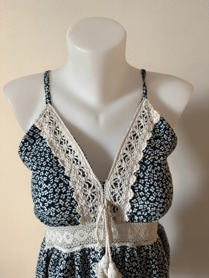 Robe vintage bleu en très bon état taille 36 - photo numéro 3