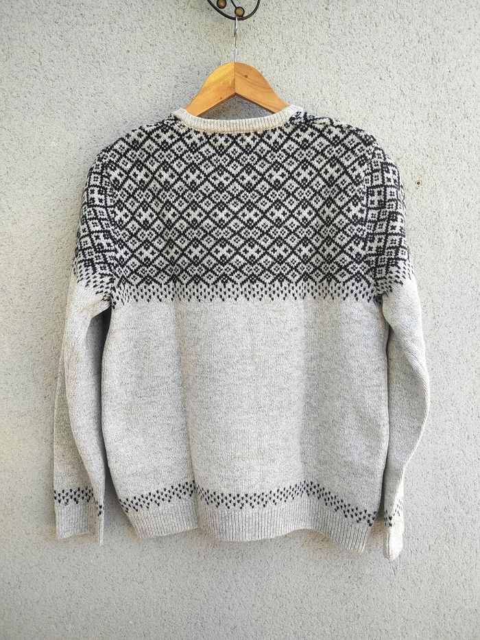Pull norvégien homme laine Jules taille M – pull chaud hiver, tricot scandinave, maille tendance - photo numéro 5