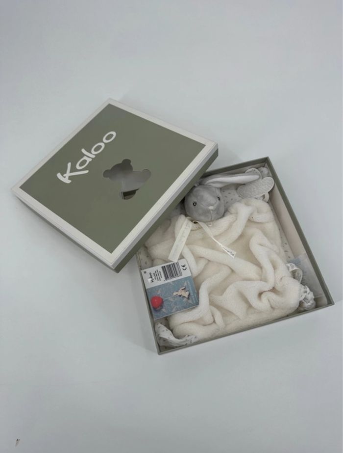 DOUDOU PLAT LAPIN PLUME Blanc KALOO - photo numéro 3