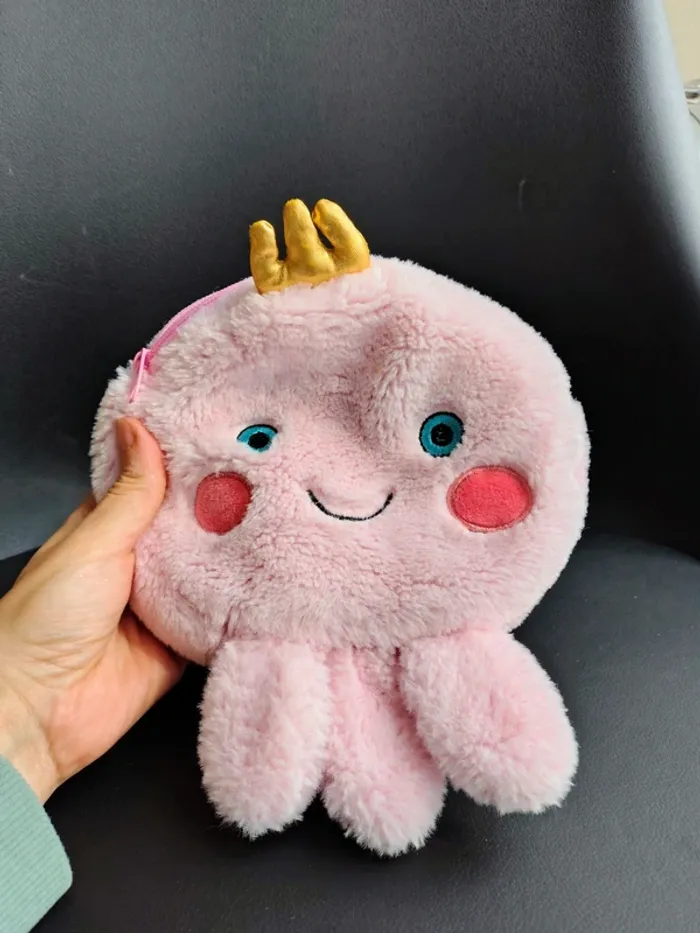 Porte monnaie sac peluche méduse princesse