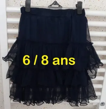 Jupe à volant bleu marine en tulle Mini Molly Taille 6 / 8 ans