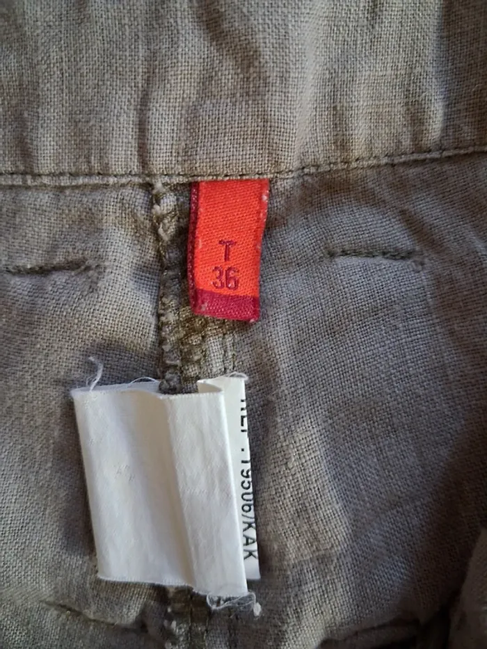 Pantalon gris en lin - photo numéro 6