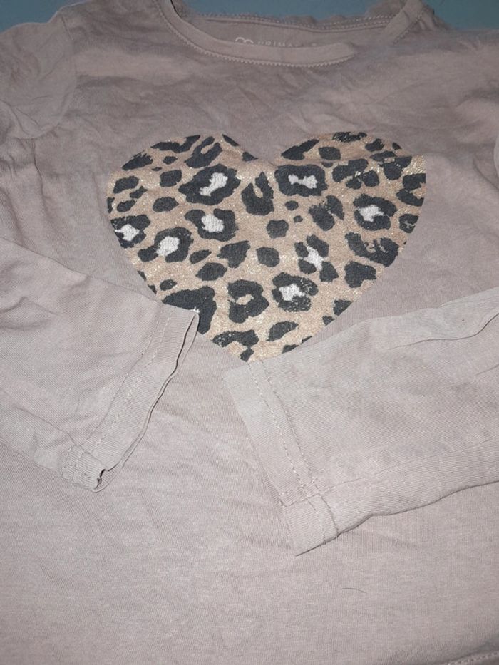 T-shirt ml fille marron 6/7 ans - photo numéro 2