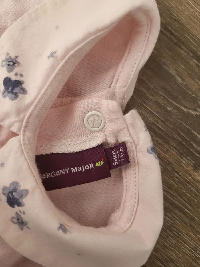 Sergent Major- t shirt rose col 9 mois - photo numéro 2