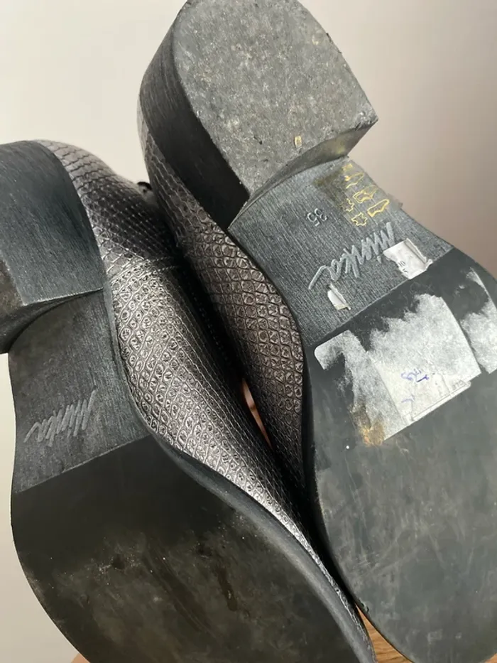 Bottines effet serpent argenté - photo numéro 7