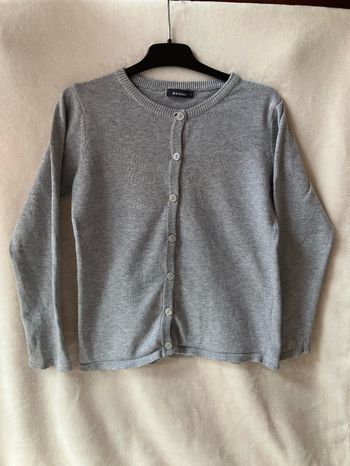 Gilet gris clair In Extenso 8 ans (1€50)