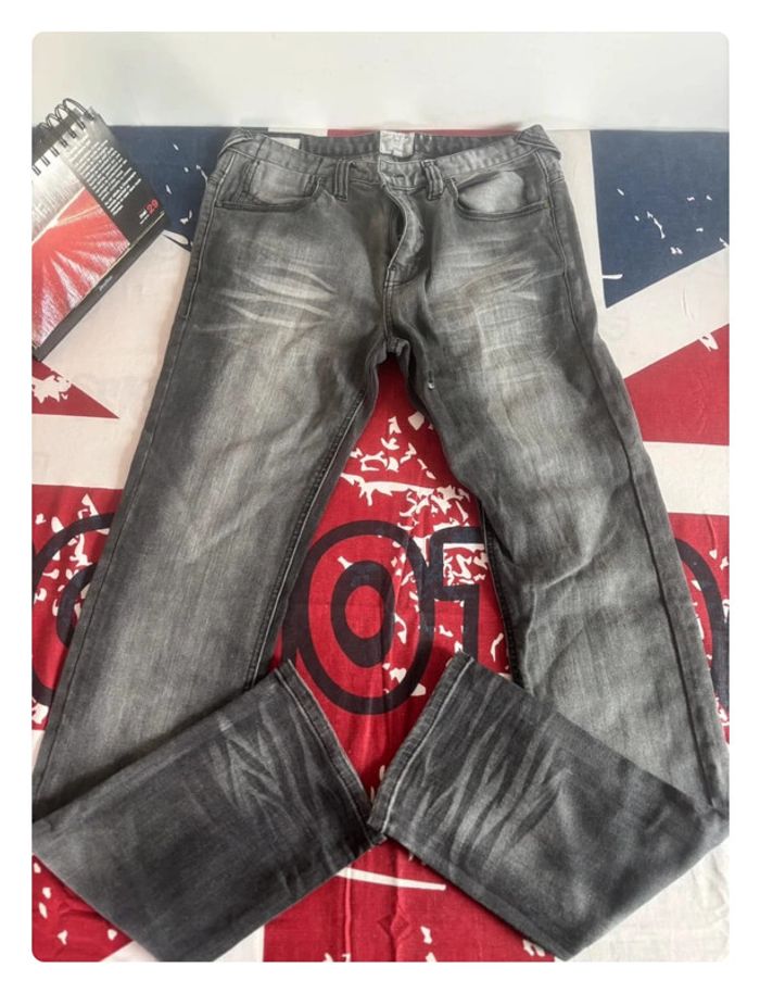 Jeans OWK slim taille 38 gris délavé - photo numéro 9