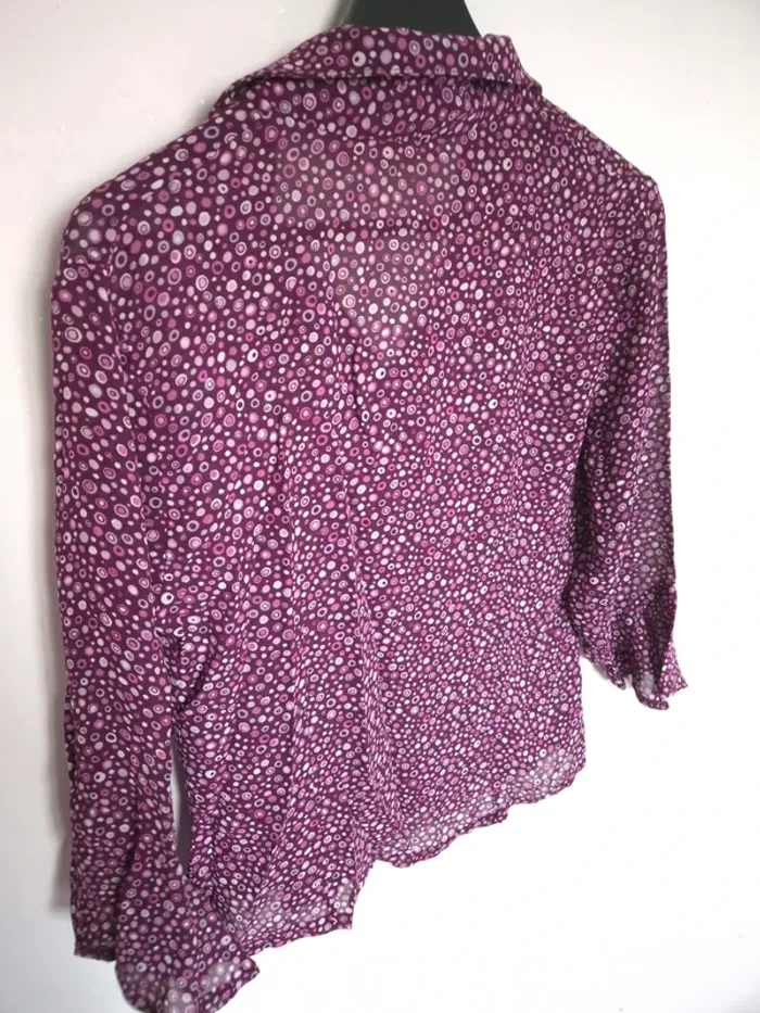 Blouse violette cache cache taille S - photo numéro 5