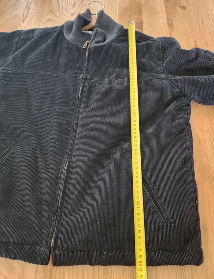Manteau blouson côtelé noir lotus blossom taille 42/44 excellent état - photo numéro 7