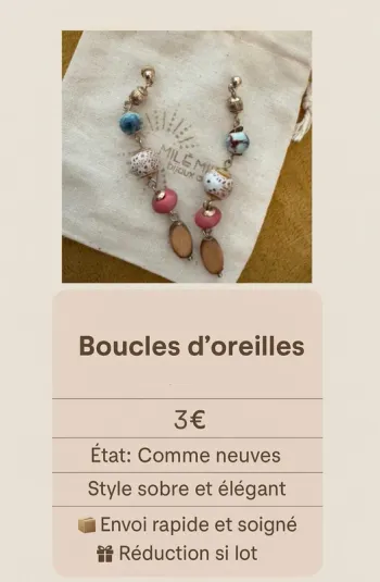 Boucles d’oreilles chaînes doré