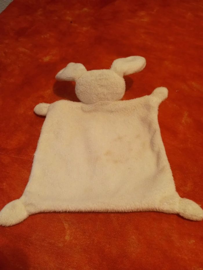 Doudou plat lapin beige grain de blé - photo numéro 3