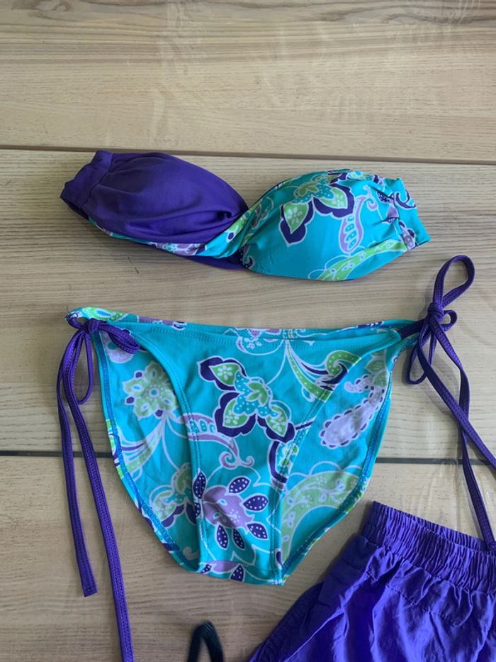 Ensemble maillot de bain 3 pièces | shorty + bikini - photo numéro 2