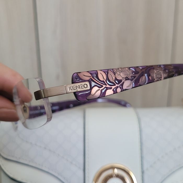 Monture de lunette Vintage, femme, forme rectangulaire, pas tres haute. Marque  Kenzo - photo numéro 3