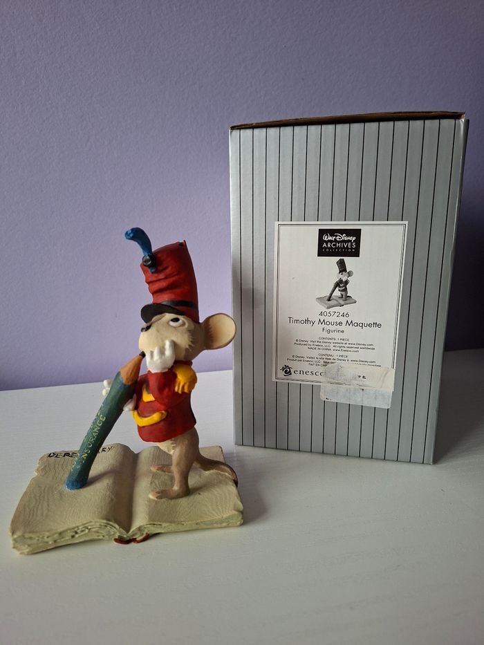 Figurine Walt Disney Archives Collection Timothy Mouse Maquette numérotée. - photo numéro 1