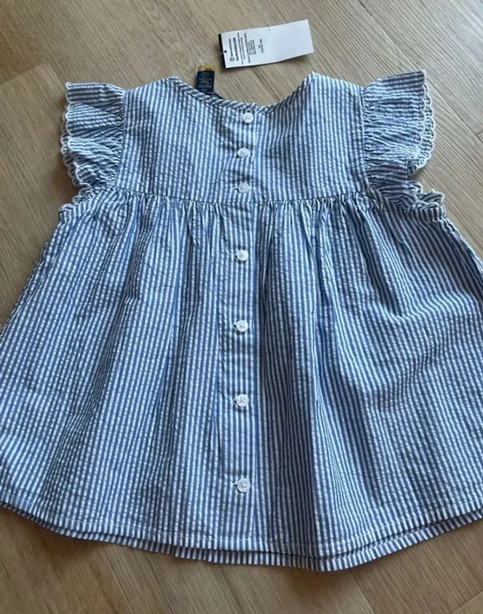 Robe Ralph Lauren Bleu Blanc 4ans - photo numéro 3