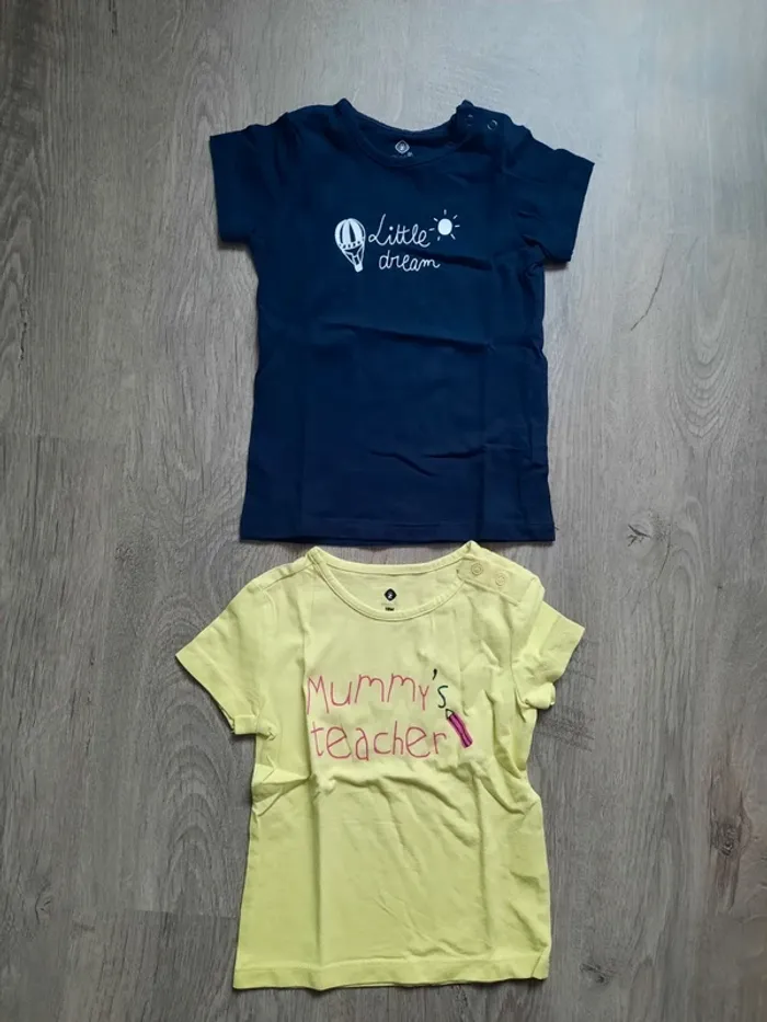 2 t-shirts Grain de blé 18mois neufs