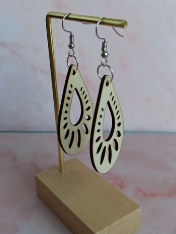 Boucles d'oreilles en bois
