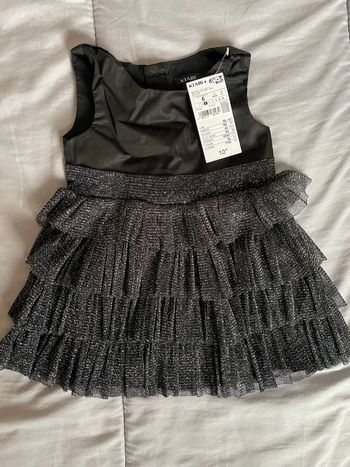 Jolie Robe pour bébé noir avec paillettes