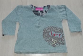 Joli petit pull turquoise - Little Girls - 9 mois (74cm)