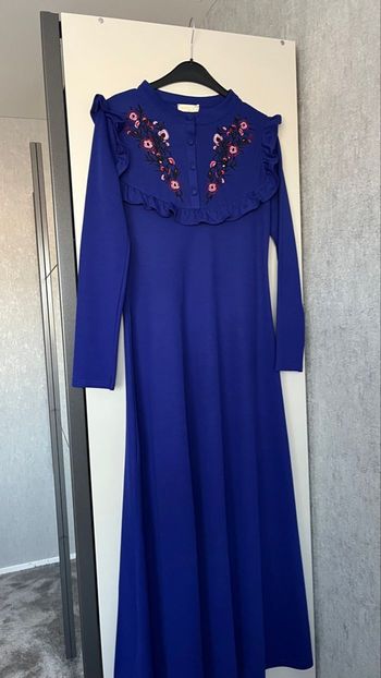 Robe femme bleu manches longues taille 40