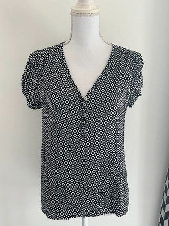 Blouse manches courtes noire C&A taille 42