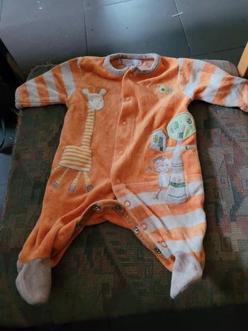 Pyjama velours kitchoun 1 mois