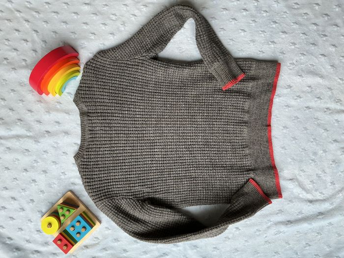 pull chaud gris et orange 12 ans gapkids - photo numéro 7