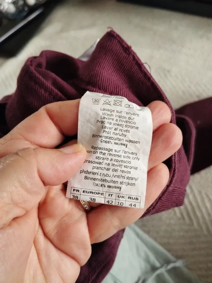 Pantalon bordeaux taille 38 camaieu - photo numéro 9