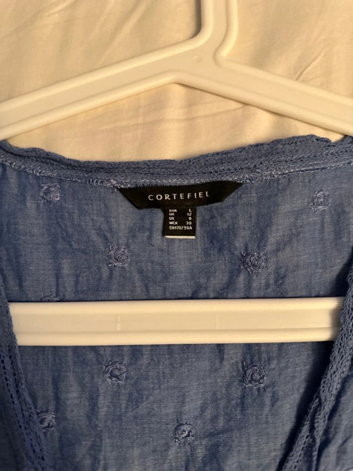 Blouse cache cœur Cortefiel manches très courtes - photo numéro 3