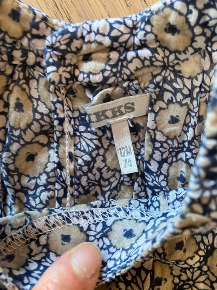 Jolie robe été légère 2 pièces voile + tee-shirt 12  mois IKKS - photo numéro 3