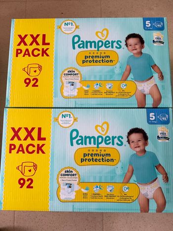 Lot de 184 couches Pampers premium taille 5 xxl