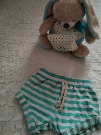 Short rayé 12/18mois