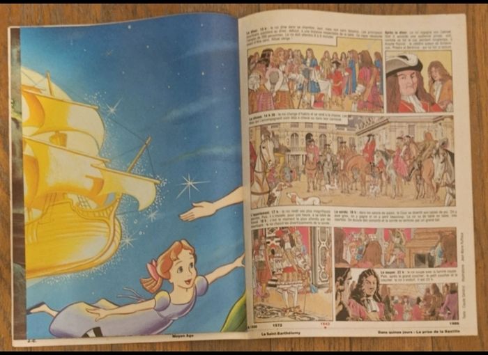 Ancien journal de Mickey avec cadeau poster géant Film Peter Pan N°1760 de 1986 vintage - photo numéro 4