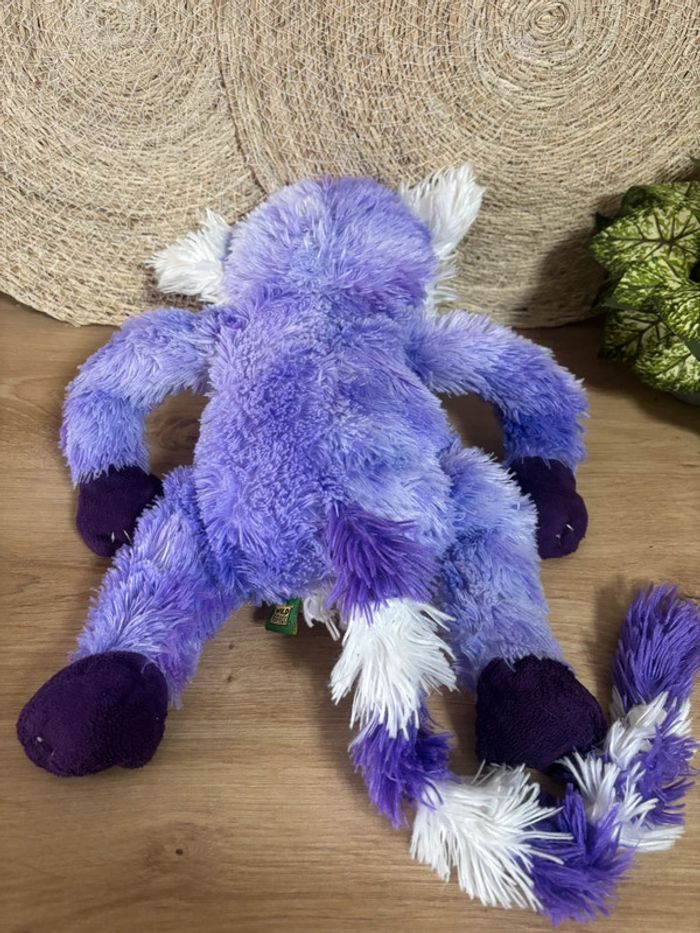Doudou lémurien blanc violet mauve cœur wild republic - photo numéro 3