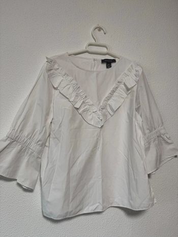 Blusa blanca volantes