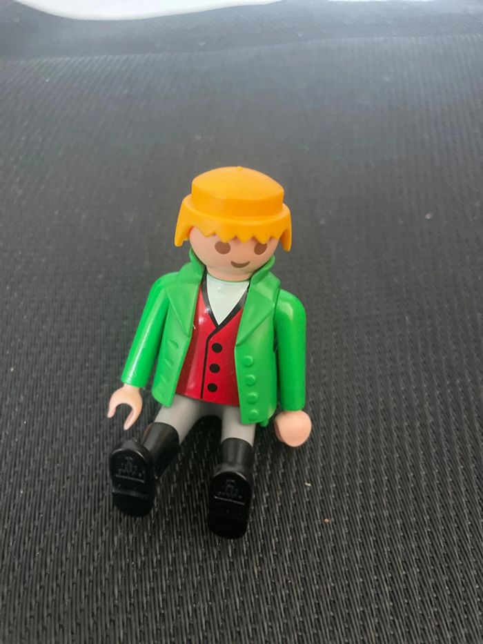 Playmobil figurine homme veste verte client stand animaux marché 5344 1900 belle époque - photo numéro 4