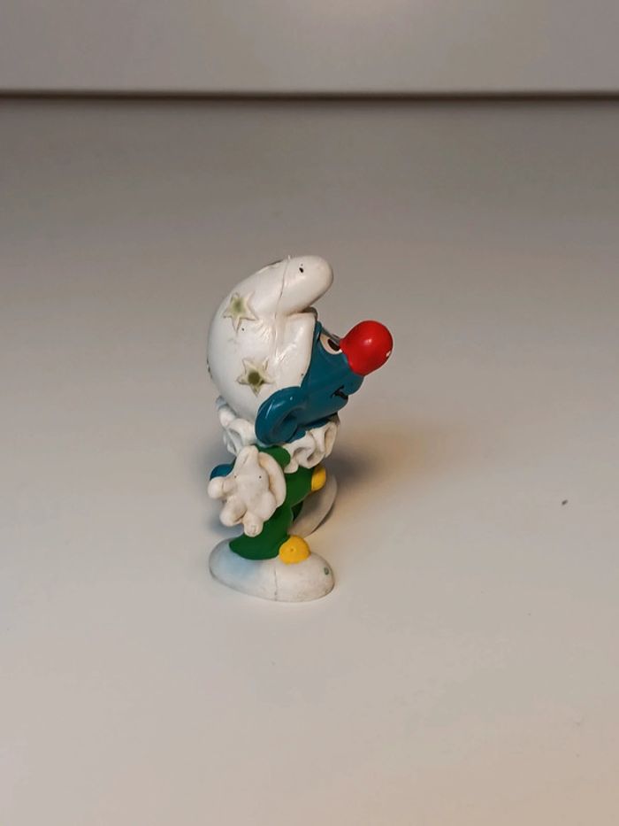 Figurine vintage Bully Schtroumpf clown peyo W.germany - photo numéro 2