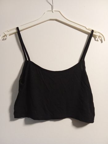 Crop top noir femme taille S ou 36,38, été, mi saison
